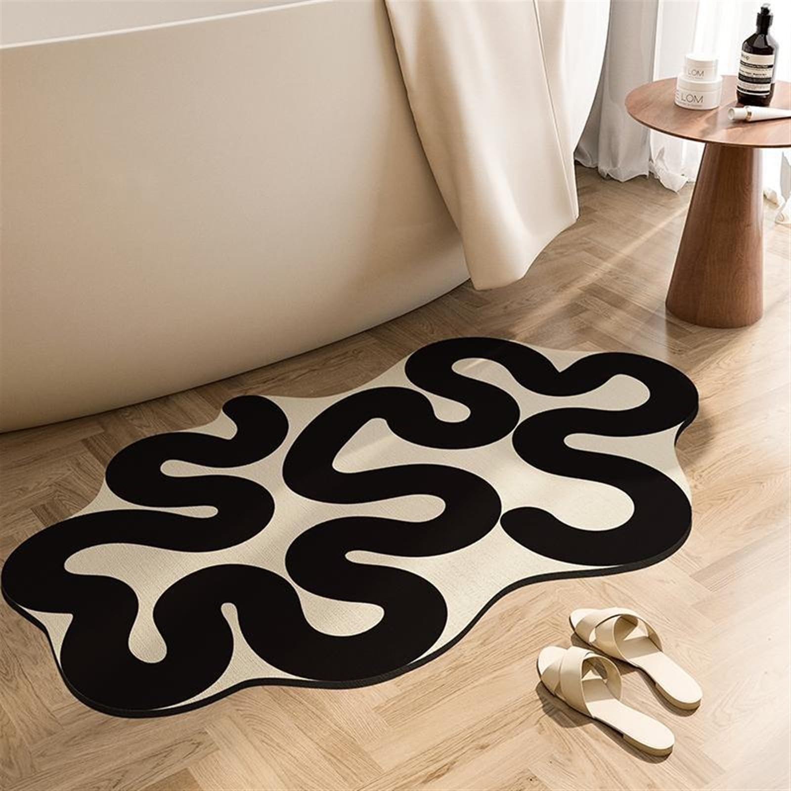 Tappetini Di Forma Irregolare Tappetino Antiscivolo For Bagno Tappetino For Vasca Tappetino Lavabile (Color : D, Size : 60 * 90cm)