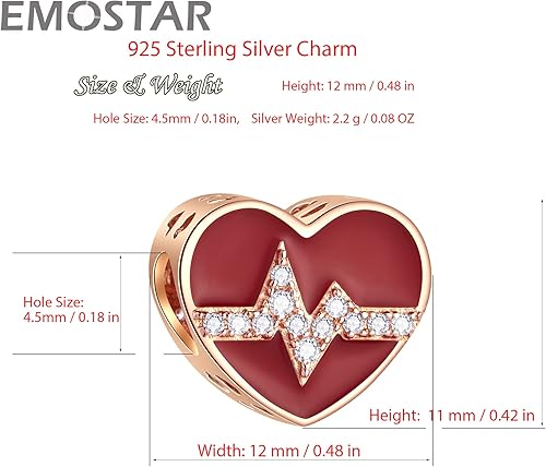 Miniatura 3 de Dijes de oro rosa para el día de San Valentín para pulseras europeas, dijes de pareja amantes, dije de mi esposa, latido del corazón, colgante