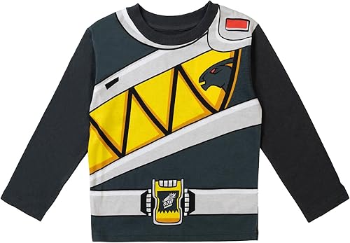 Miniatura 4 de Power Rangers Blue Ranger Red Ranger Zach - Paquete de 3 camisetas de cosplay para niños pequeños a niños pequeños