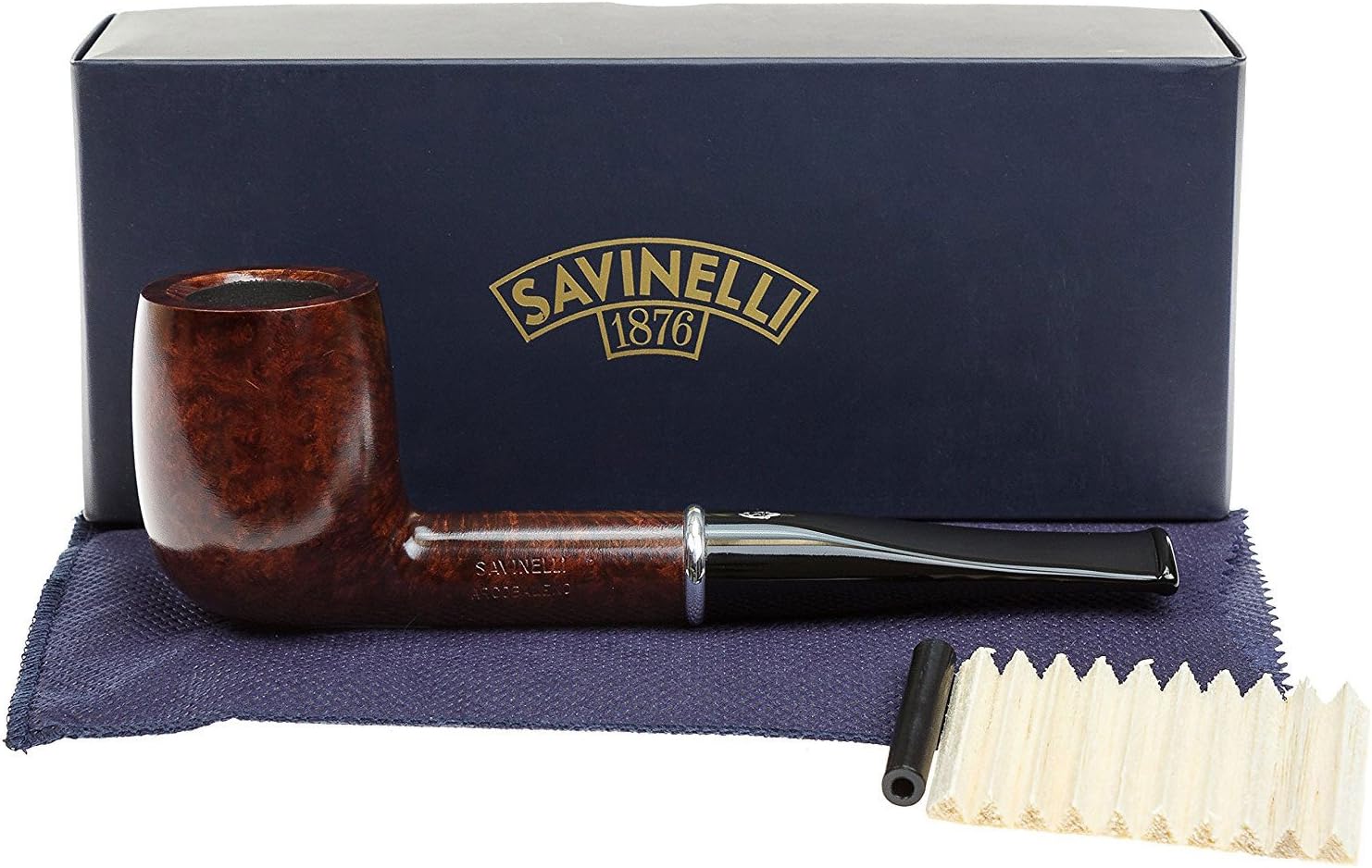 Savinelli Italian Tobacco Smoking Pipes, Arcobaleno Smooth Brown 111 Health