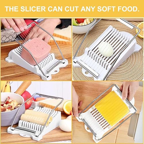 Miniatura 5 de Luncheon Meat Slicer,Stainless Steel Wire Egg Slicer, Cutter for Fruit,Onions, Strawberry Avocado Mango Tomato Banana Tofu