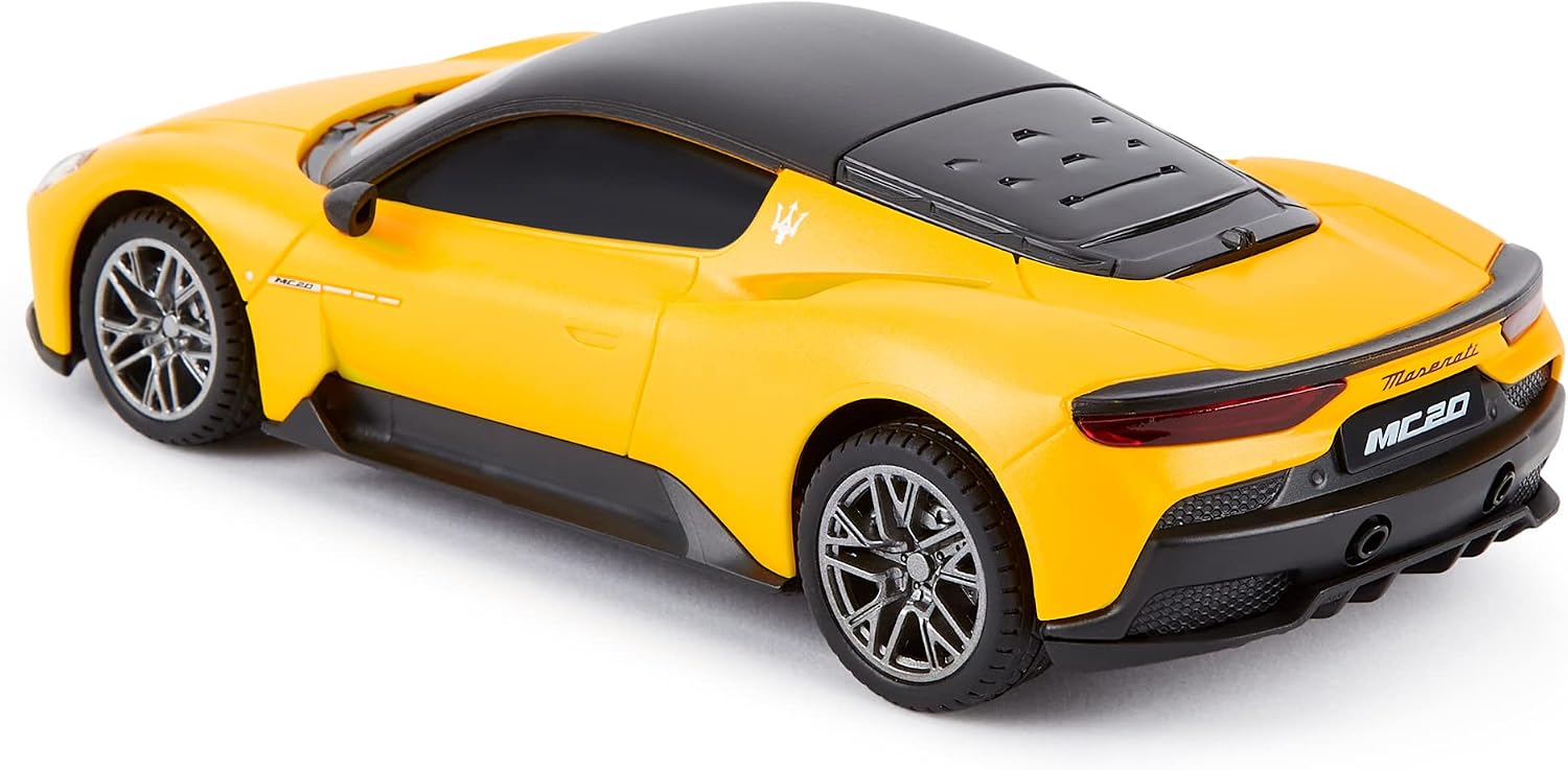 CMJ RC Cars: Maserati MC20 - Yellow - 1:24 Scale, Remote Control Radio Vehicle, 2.4 Ghz, LED Headlights, Indoor-Outdoor Racing Toy, Licensed Model image 4