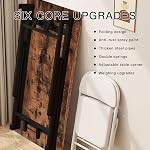 39.3" Modern Folding Desk - No Assembly Computer Table, Space Saving for Home Office,Rustic Brown Desktop with Black Legs