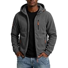 WANZZXCSL Men's Zip Up Hoodie Casual Long Sleeve Jacket with Pockets