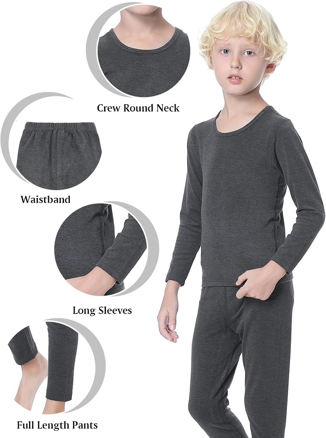 Century Star Kids Thermal Underwear Long Johns for Boys Girls Base Layer Toddler Thermal Set Ultra Soft - Image 7