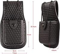 Vista 3 de ROCOTACTICAL Basketweave Radio Pouch, Universal Radio Holder Pouch for Law Enforcement Duty Belt