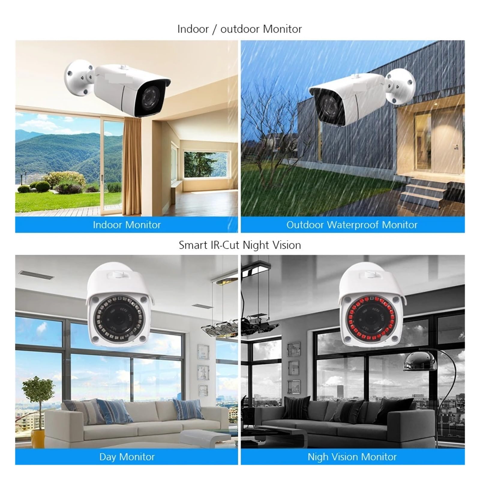 Zestaw NVR H.265+ 16 Kanałów 4K POE 5MP 4MP AI Wykrywanie Człowieka Bezpieczeństwo Nagrywanie Dźwięku Na Zewnątrz Kamera IP Do Monitoringu Wideo 4TB(4T,16 NVR x 8 PCS 4MP)