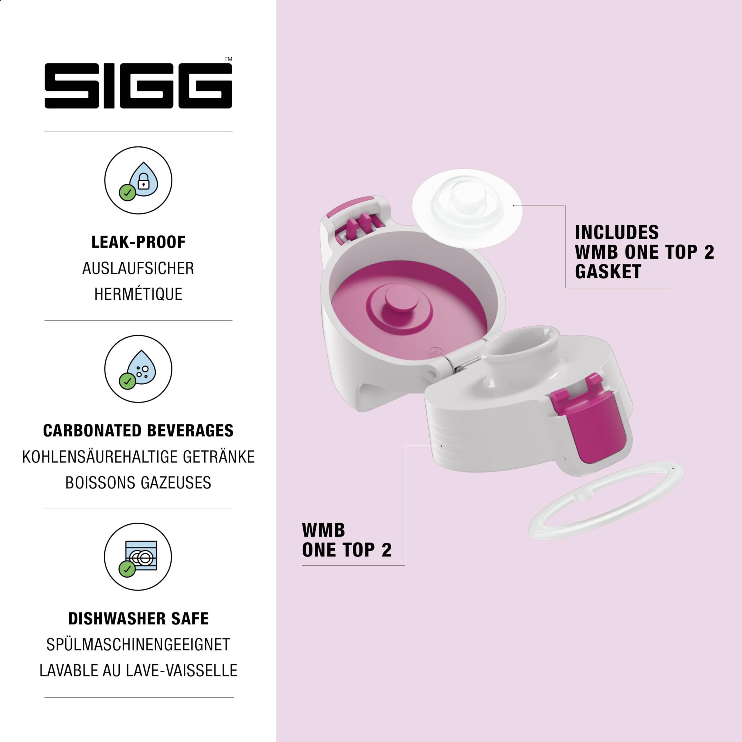Sigg WMB ONE Top 2 Grey Berry, 1000 ml - Image 2