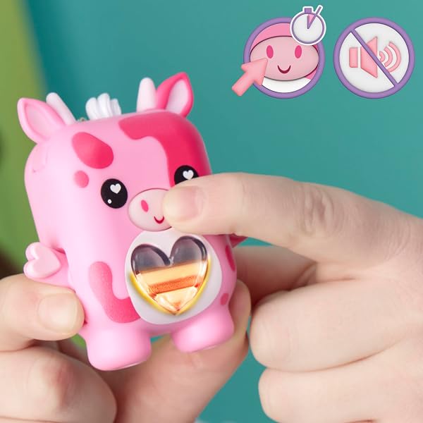 Hasbro Nano-mals, Mootilda la mucca rosa, giocattolo elettronico antistress - 5