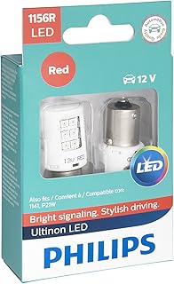 Philips 1156 Ultinon LED Bulb (Red), 2 Pack