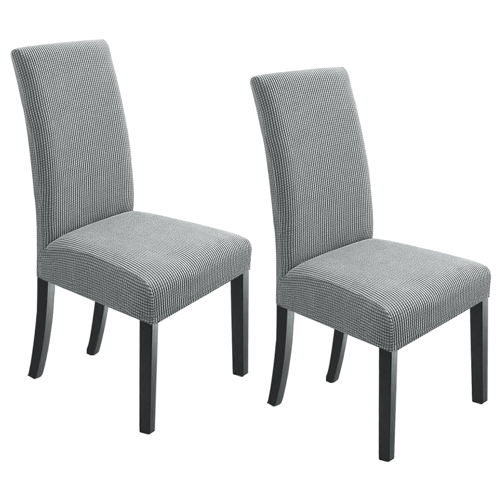 NORTHERN BROTHERS Dining Chair Covers Stretch Chair Covers Parsons Chair Slipcover Chair Covers for Dining Room Set of 2,Light Grey