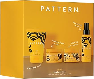 PATTERN Beauty Mini Stylers Kit for Curly, Coily & Tight Textured Hair - Includes Hydrating Mist, Curl Gel, Styling Cream & Strong Hold Gel