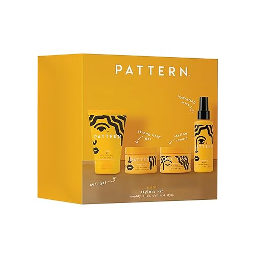 PATTERN Beauty Mini Stylers Kit para cabello rizado, rizado y apretado con textura, incluye niebla hidratante, gel rizo, crema de peinado y gel de