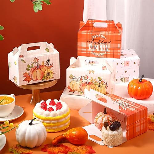 Miniatura 4 de Pasimy Cajas de dulces para fiesta de otoño, cajas de golosinas para fiesta de Acción de Gracias, cajas de fiesta de cosecha de otoño, cajas de