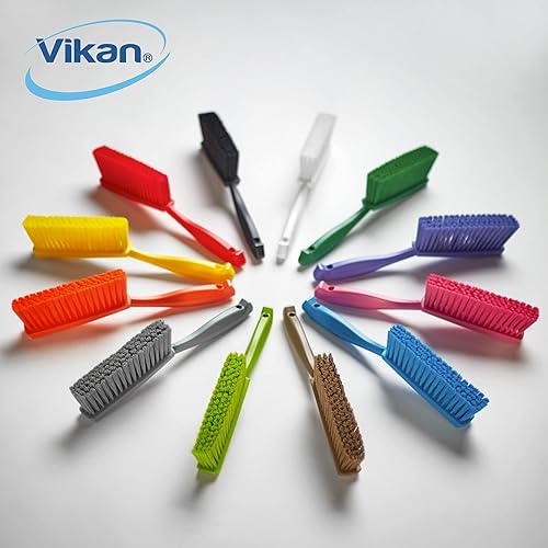 Miniatura 9 de Vikan 45873 Cepillo de limpieza de banco, cepillo de cerdas suaves de polipropilenopoliéster, cepillo y barredora con asa, 14 pulgadas, azul