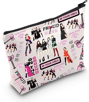 MEIKIUP Korean Music Band Cosmetic Makeup Bag Fans Gift Korean Music Lover Gift Area Bag