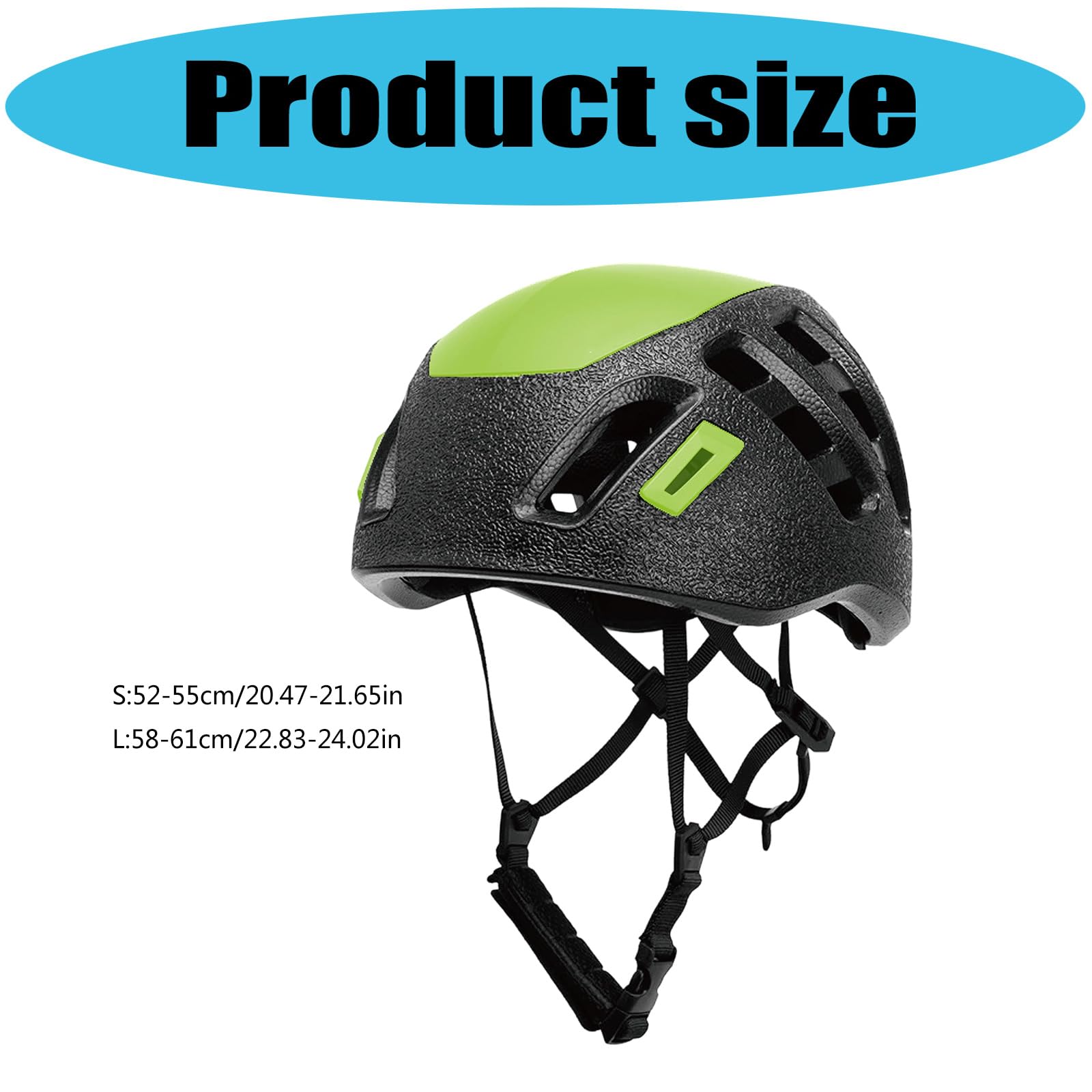 Casco de escalada con absorción de impactos con agujero de ventilación y correa ajustable para hombres y mujeres, casco de escalada al aire libre para montañismo, espeleología