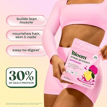 Bloom Raspberry Lemonade Clear Protein and Shirley Temple Energy Packets Bundle