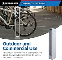 Vista 5 de Sandbaggy Portabicicletas comerciales Diseño rectangular moderno Instalación en el suelo (pernos de anclaje incluidos) Aluminio fundido