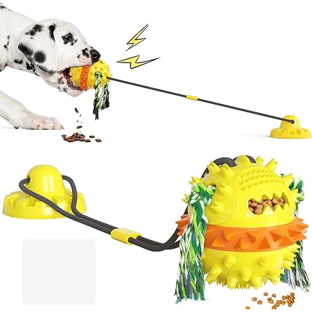 Amazon Spiritpet 犬 おもちゃ 犬 知育おもちゃ犬 おもちゃ 噛む 弾性コード付きの吸盤綱引き犬のおもちゃ 耐久性があり ストレスを軽減し インタラクティブでペットの活動を増やします 黄 Spiritpet ペット用品 通販