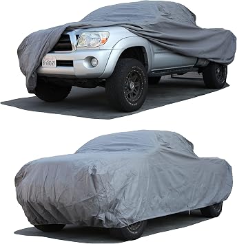 Car Cover fit 2006 2007 2008 2009 2010 2011 Toyota Tacoma Double Cab 6ft Bed Pro Series Grey