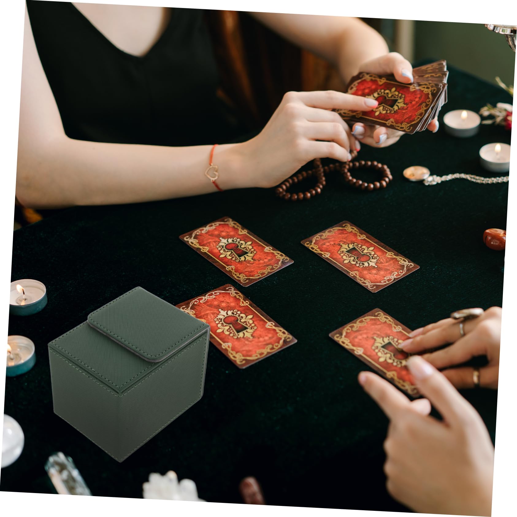 BESPORTBLE 3pezzi Scatola Porta Carte Pu Organizzatore Per Collezionabili Design Portatile e Protezione Ottimale Per Carte Da Gioco Adatta Per Uso Esterno e Raccoglitore Con Finiture Di Alta