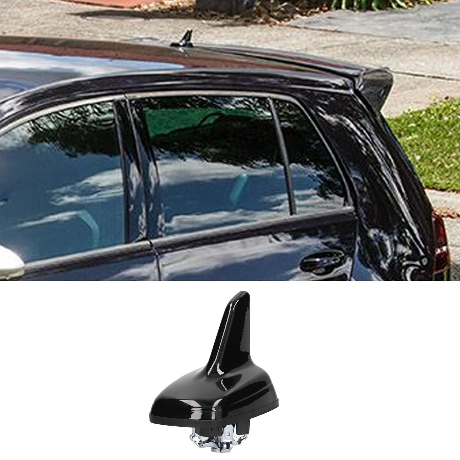 KIMISS Antena samochodowa w kształcie płetwy rekina 5Q0035507B5FQ Glossy Black GPS/GSM