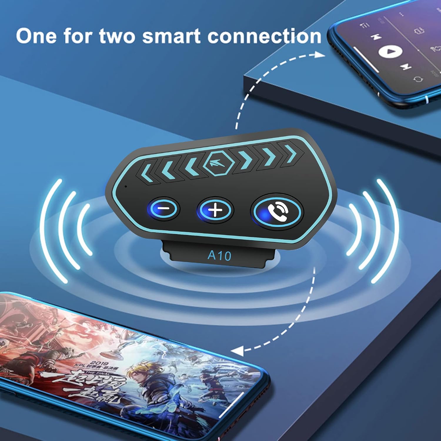 YOVDA DT-A10 headset connecting to two phones