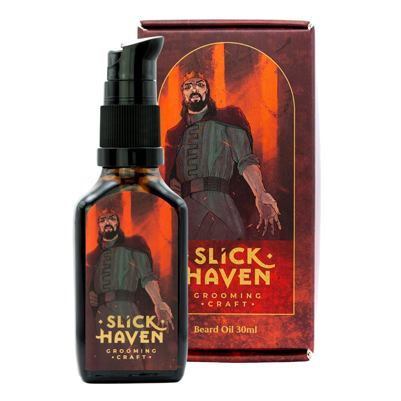 Bloody Monarch olejek do brody 10ml / 30ml – tytoniowo-skórzany – rzemieślnicza jakość, naturalna pielęgnacja brody, chroni i nawilża brodę