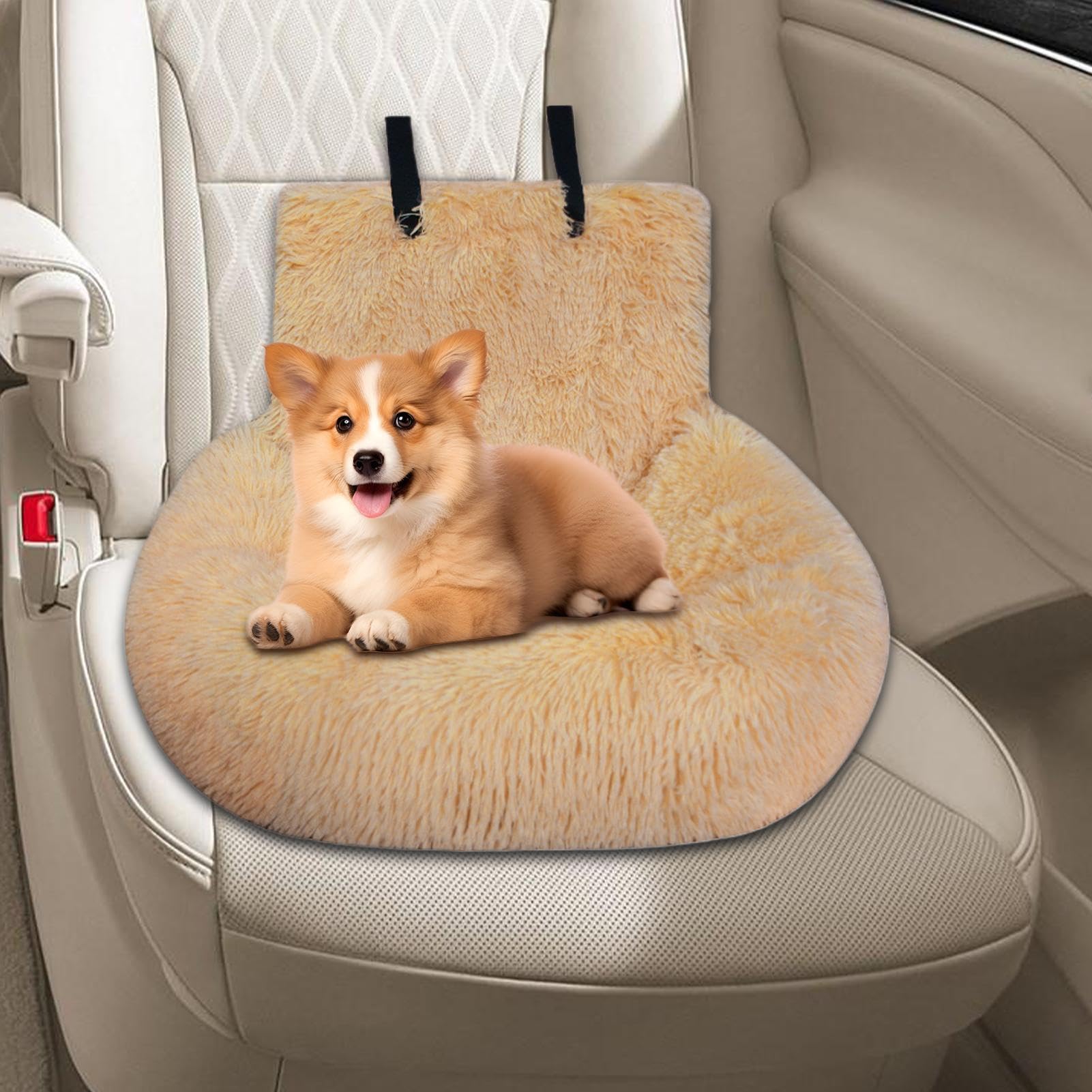 Hundeautositz,Weiche Sitzerhöhung Für Hunde Im Auto - rutschfeste Reisebett Haustierkissen Für Reisen Camping Ausflüge Pendeln Tierarztbesuche