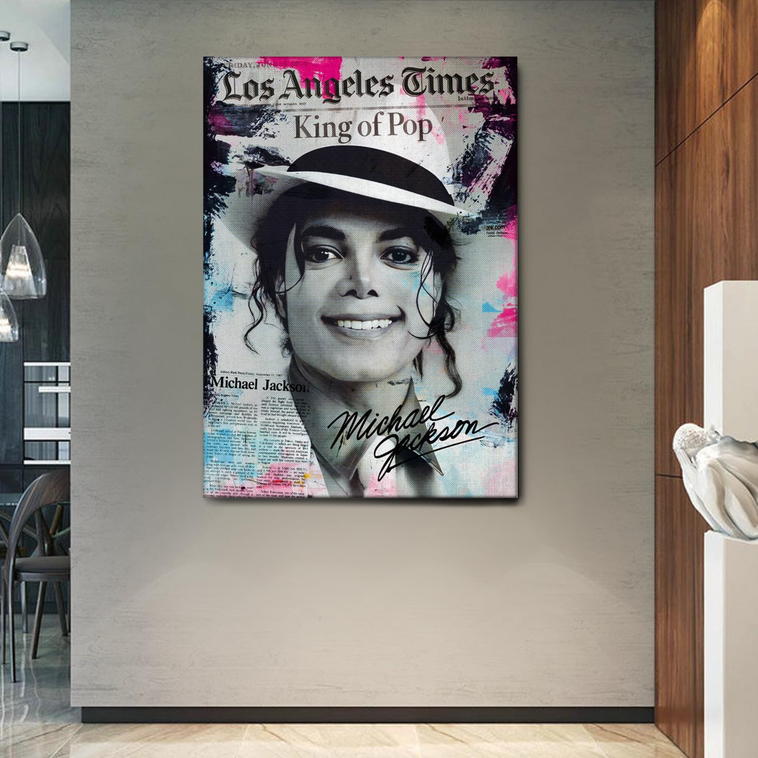 Giallobus Gemälde Tribute Michael Jackson Leinwand 100x140 Modernes Kunstwerk