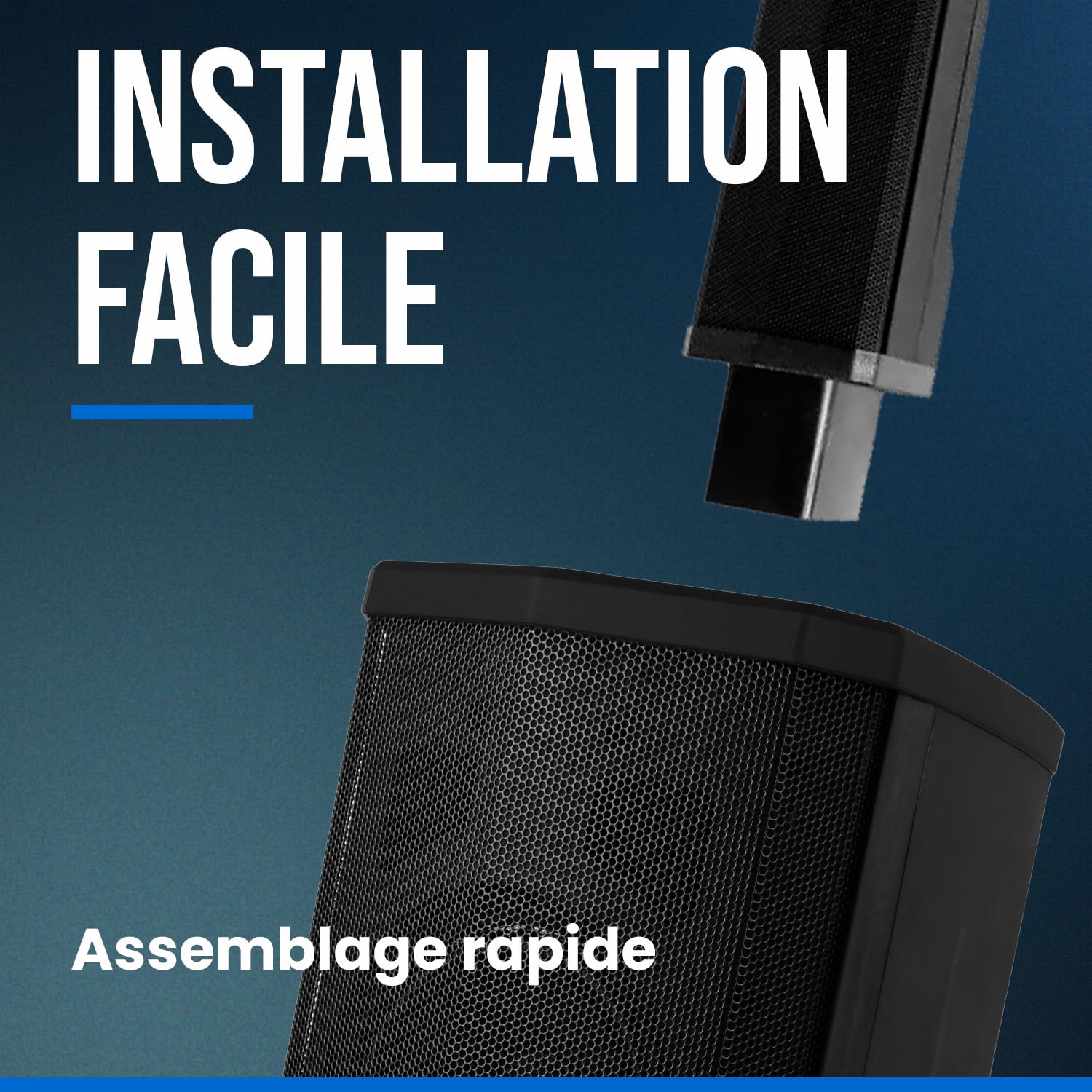 WOODBRASS CS200 Enceinte Active Amplifiée Sonorisation Puissante Bluetooth 200W - Class-D 105db - Sono Mobile, Robuste, Compacte, Performante, 5 entrées, sans Fil, DSP - DJ, Fête, Conférence, Concert