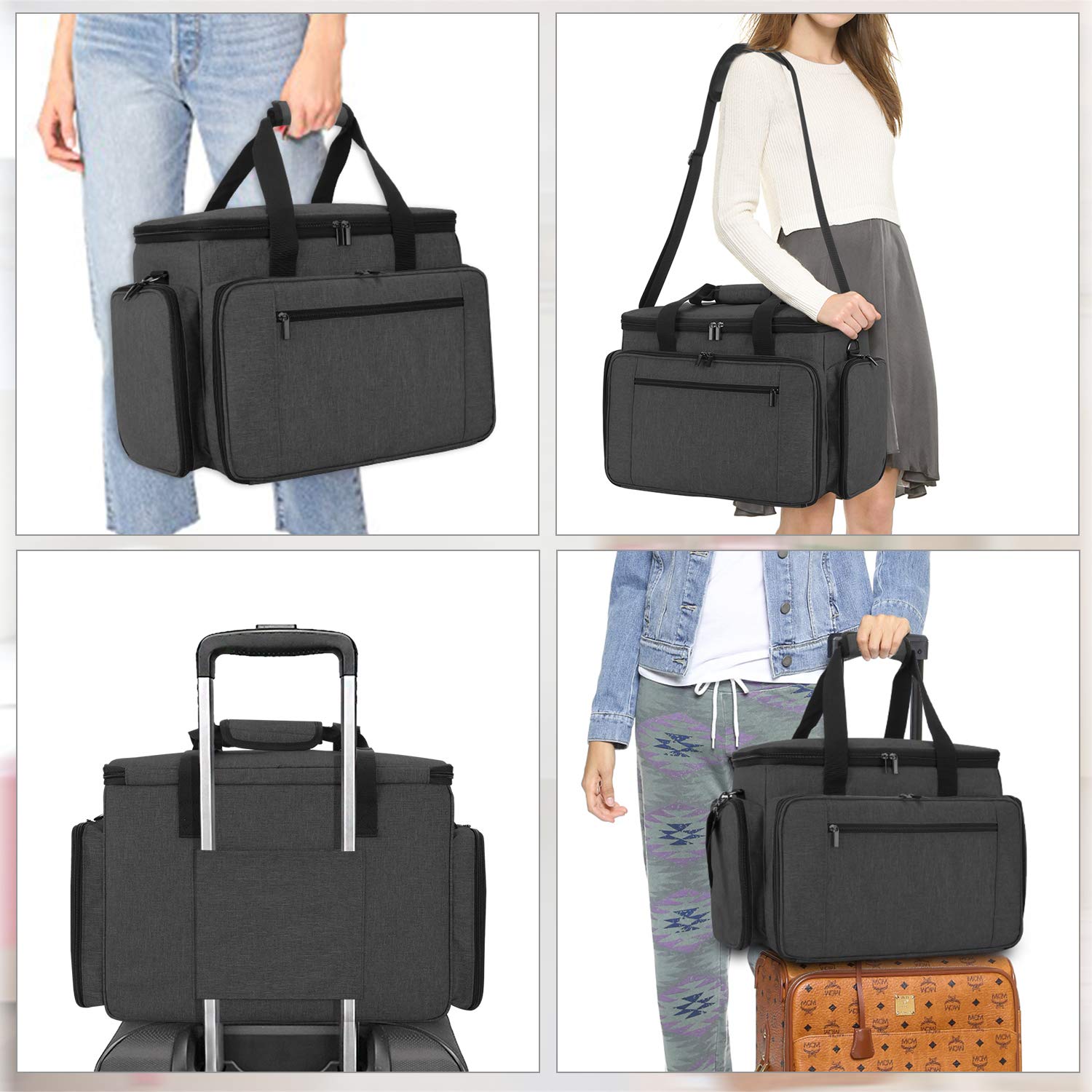 Luxja Bolsa para Máquina de Coser, Bolsa de Transporte de Máquina de Coser, Maleta para Máquina de Coser y Accesorios (Apto para la Mayoría de Las Máquinas de Coser)
