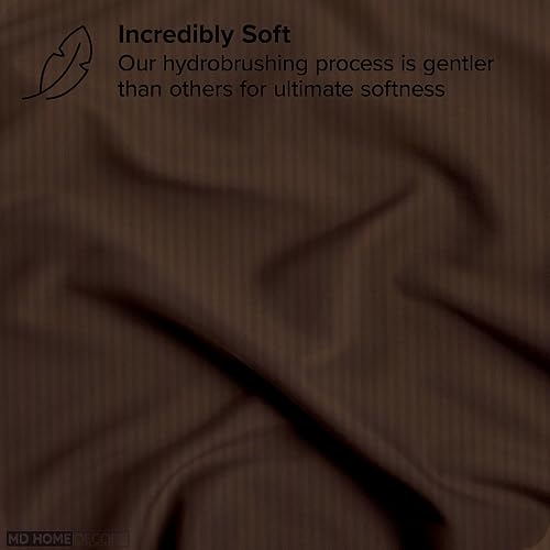 Miniatura 20 de Juego de sábanas de bolsillo extra profundas (4 piezas) 100% algodón egipcio de 400 hilos, bolsillo profundo de 22 pulgadas, sábana bajera ajustable