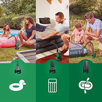 Bosch Home And Garden Easyinflate 18 V-500 Electric Air Pump for Air Mattress (Wireless; 18 Volt System; For Inflating and Unloading; In Carton)