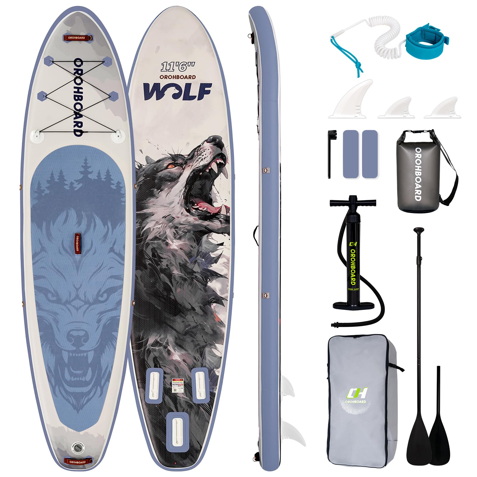 OROHBOARD 11'6 Inflatable Stand Up Paddle Board with Premium