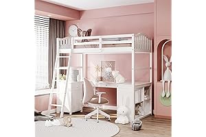 Girls Beds with Space-Saving Desk and Ample Storage