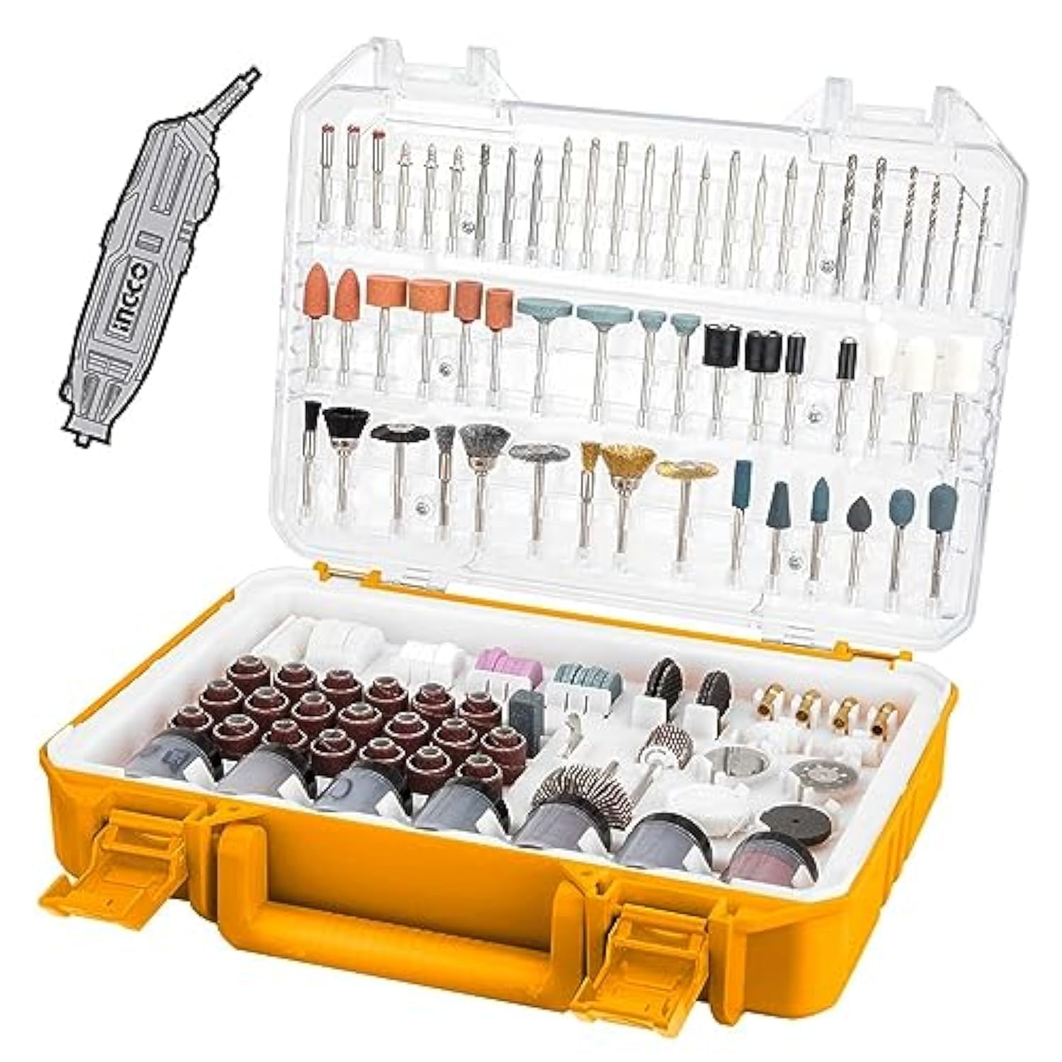 INGCO 420-teiliges Zubehör-Set für Mini-Bohrer AKMG4208