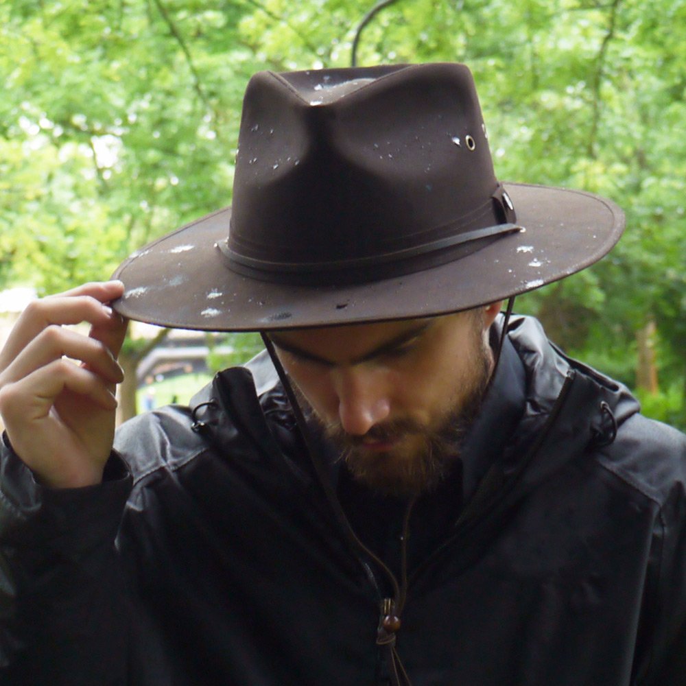 Jaxon & James Sombrero Aussie de Impermeable Marrón