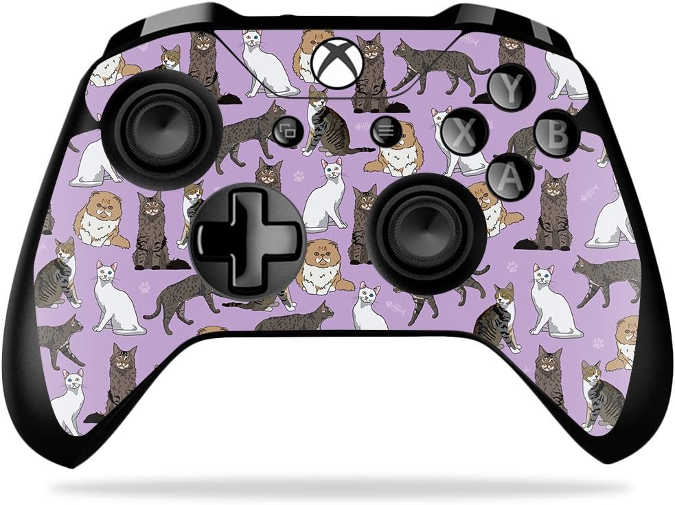 MightySkins Skin Compatible with Microsoft Xbox One X Controller - Cat Chaos | Protective, Durable, and Unique Vinyl Decal wrap Cover | Easy to Apply, Remove, and Change Styles | Made in The USA