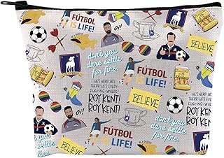 Ted TV Show Inspired Gift Believe Makeup Bag TV Show Merchandise Zipper Pouch Soccer Football Lover Travel Case (Ted TV Pattern Bag CA)