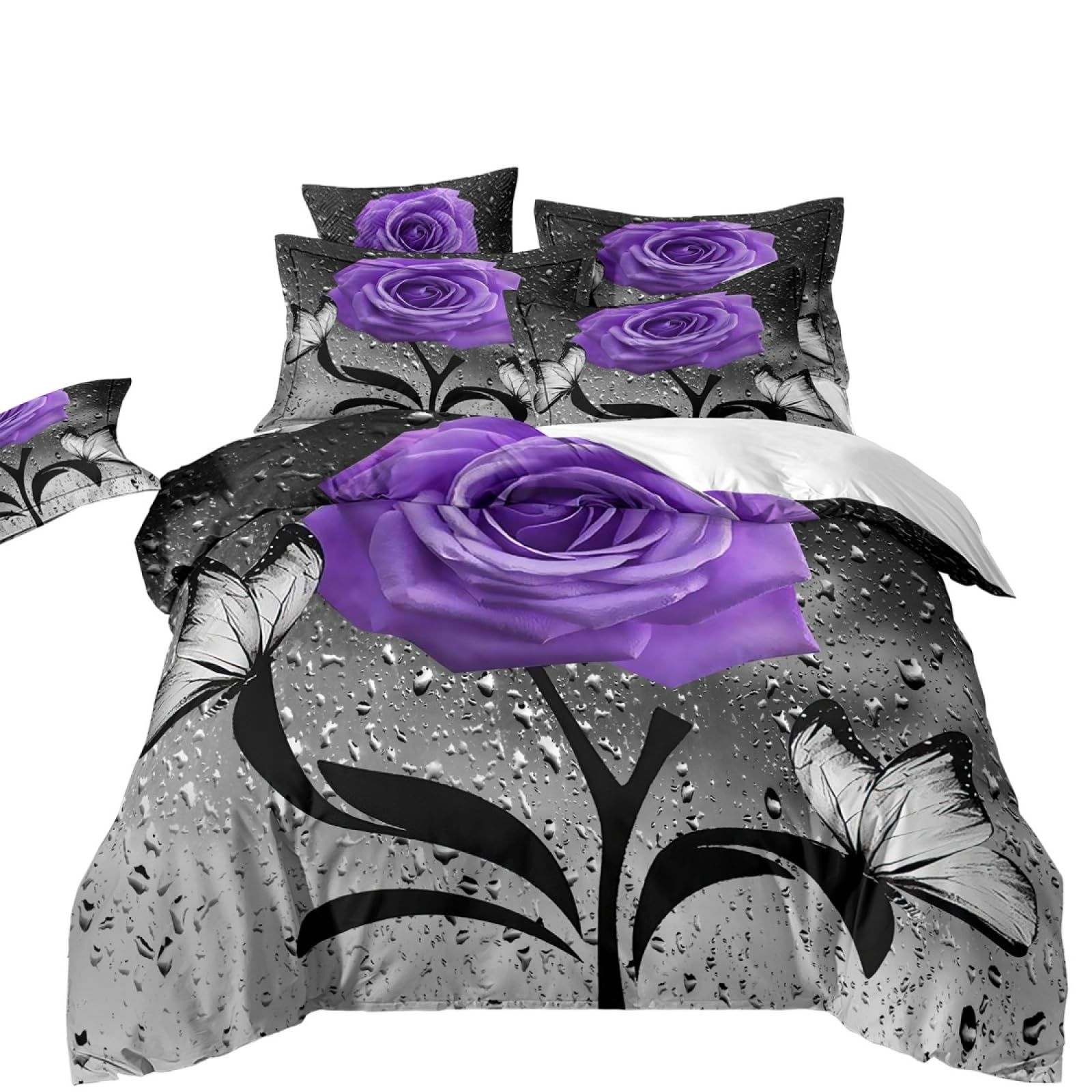 Super King Size Duvet Cover Sets Grey Purple Rose Super King Duvet Set