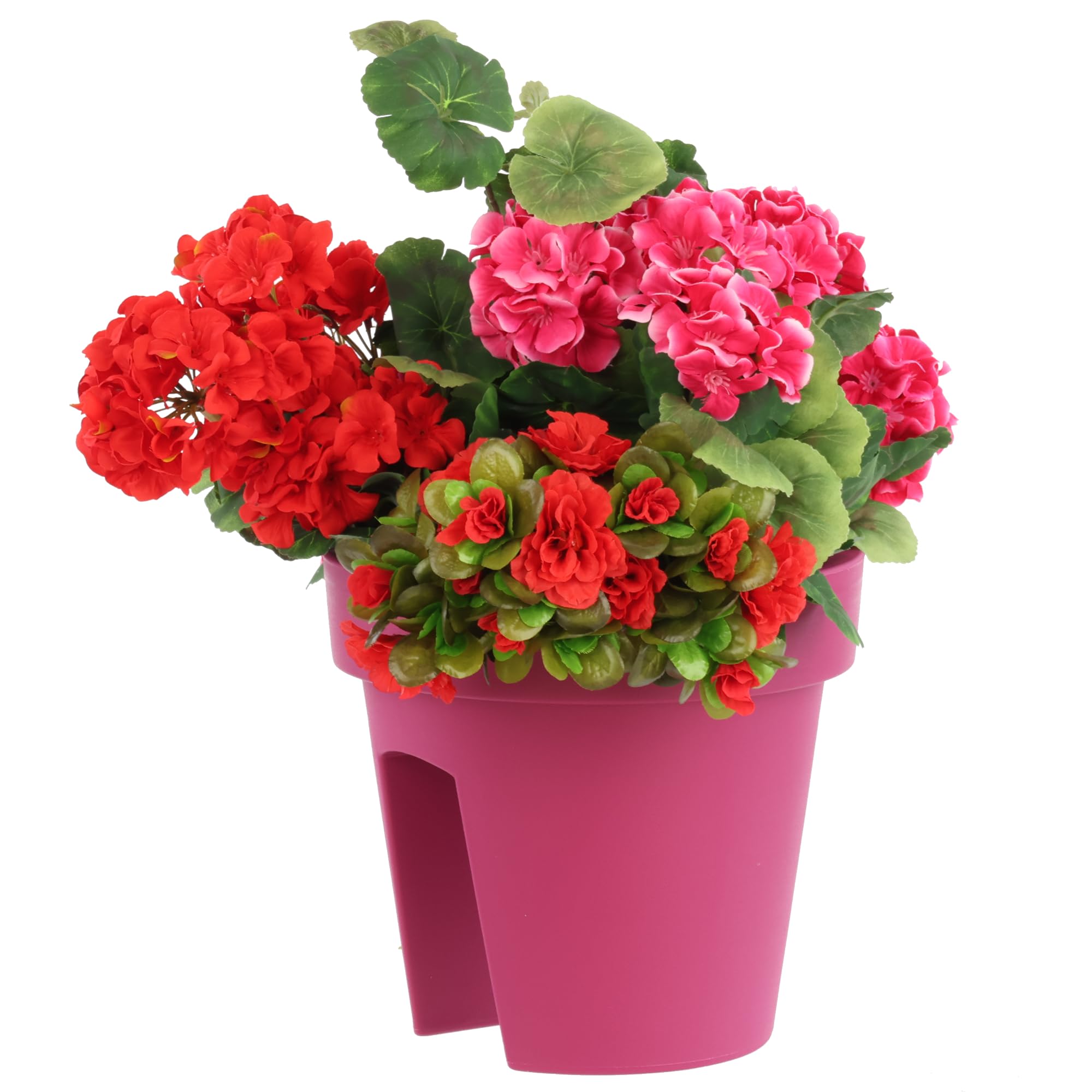 botle Balkonkiste Blumenkasten Geländerkasten Balkonkasten Geländertopf 24,5 cm | 5 L Fuchsia Balkon-Blumenkasten oval