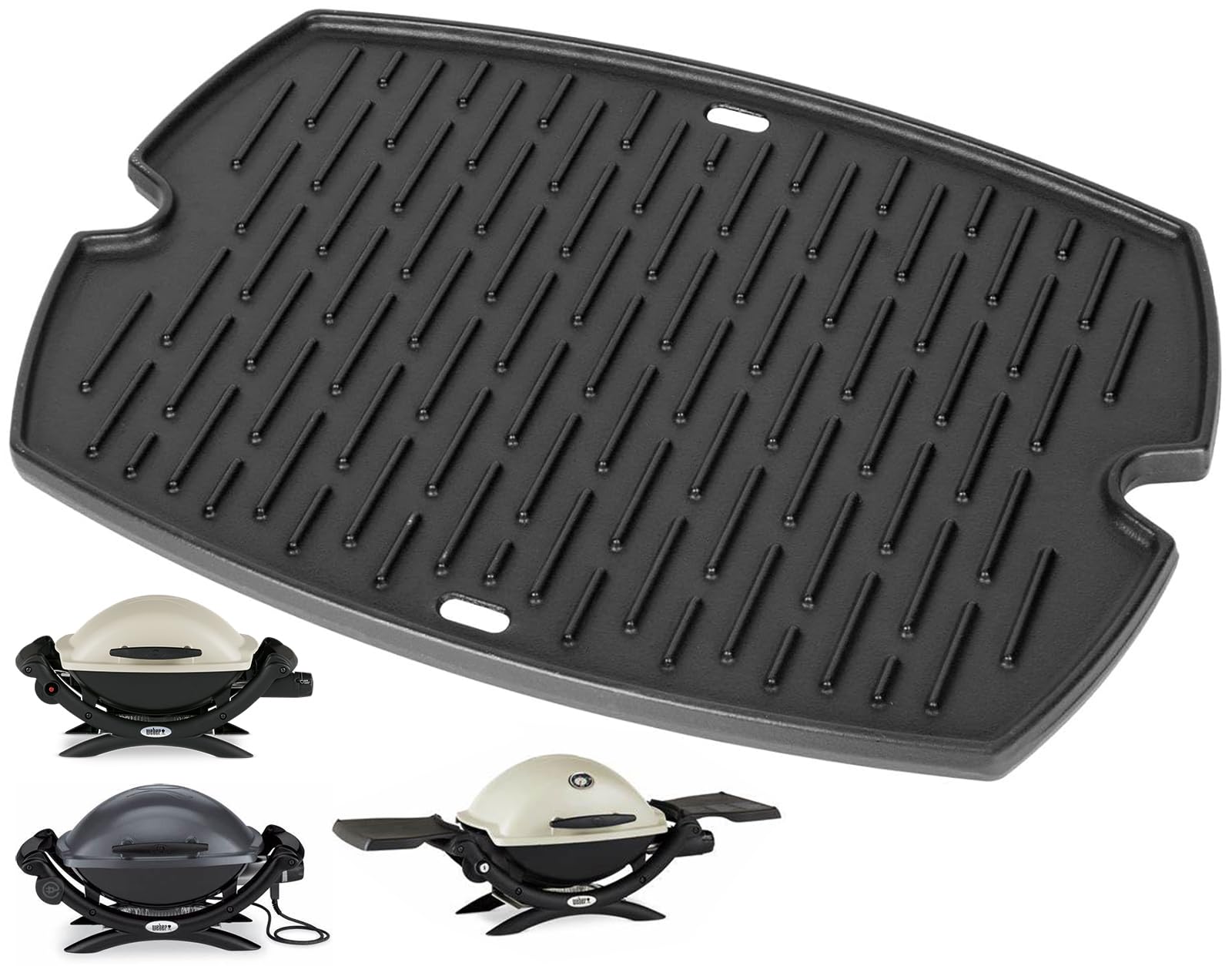 7582 Griddle Insert for Weber Q Griddle Parts Q1200 Q1000 Q1400 Q100 Q120 Q140 Grill Replacement 65810 7644 65465 Weber Baby Q Accessories 50060001 50060301 386001 386002 Q Grill Parts, Cast Iron