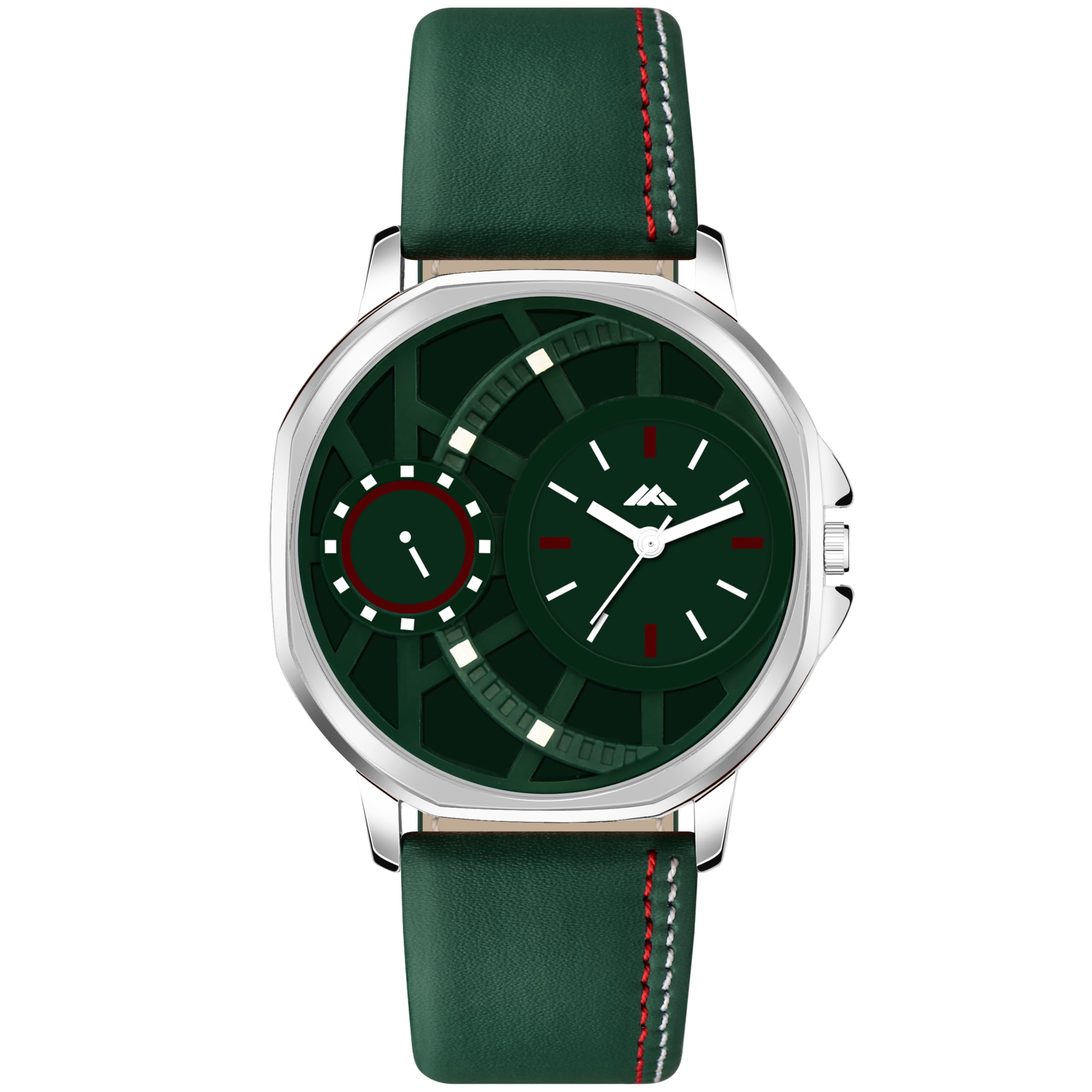 Shocknshop Leather Analog Stylish Green Dial Watch For Mens Boys (Green Colored Dial And Strap) -Mt47 (B0D93TSHFB) Amazon Price History, Amazon Price Tracker