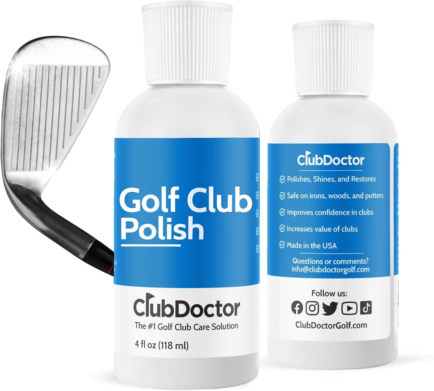 Club Doctor Golf Club Polish, Made in USA for Golfers, Restores, Shines, Polishes - Works on Drivers, Irons, Putters, Woods - Image 8