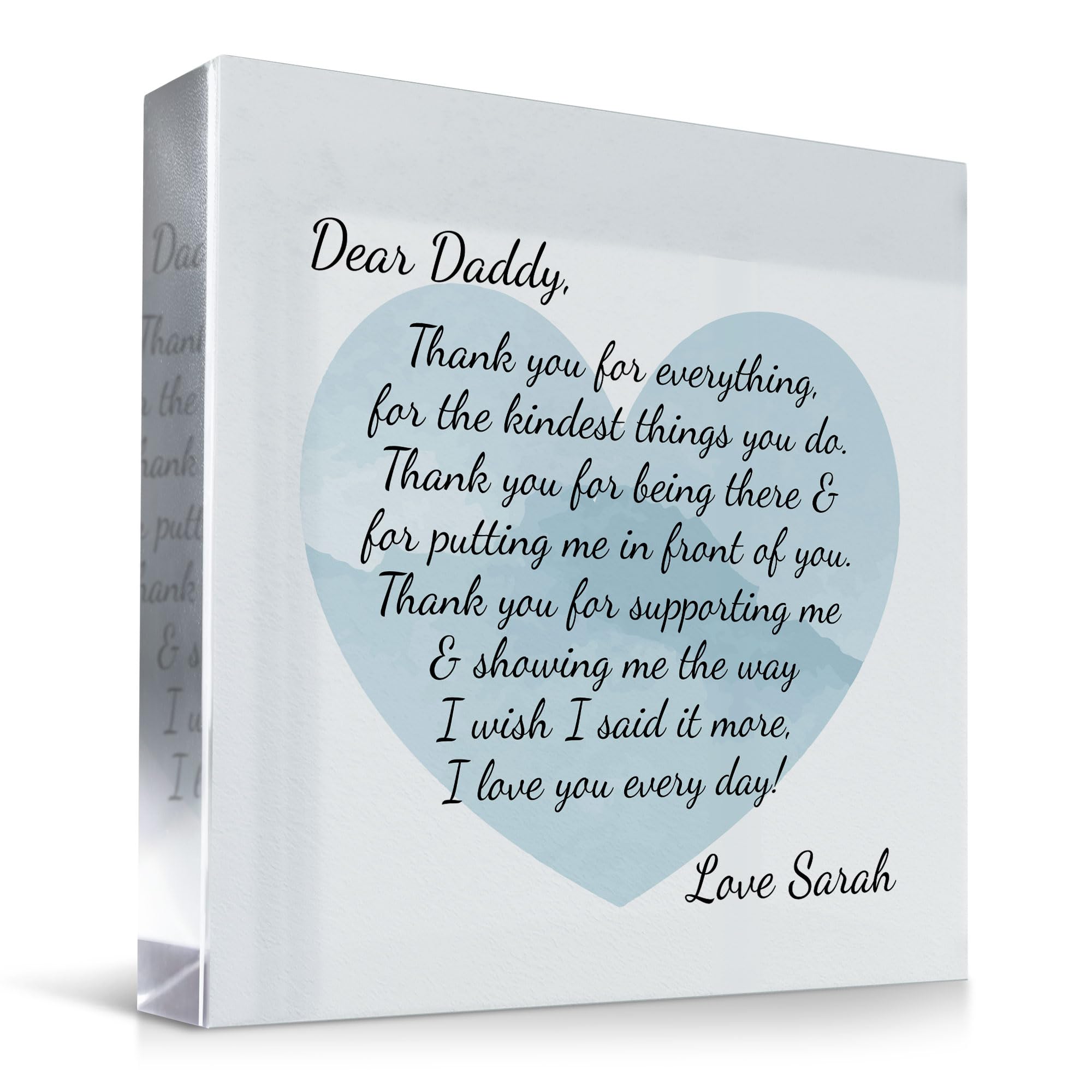 Red Ocean Gift For Dad Daddy On Fathers Day Dad Special Birthday Gifts From Daughter Son Dad Poem Personalised Plaque Thank You Gift For Dad Love Gift Daddy Gifts