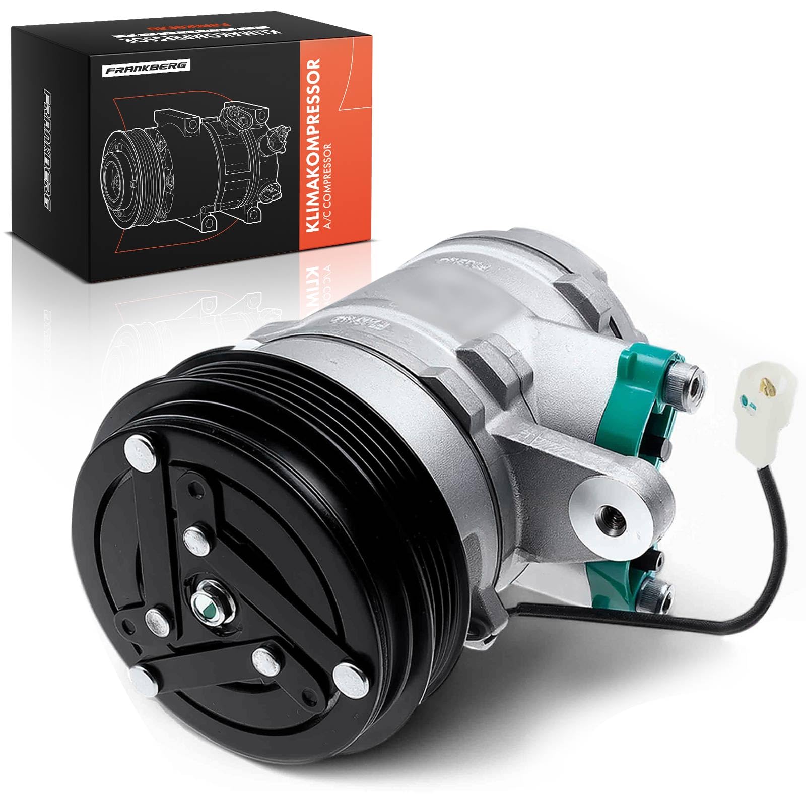 Frankberg Sistemas de aire acondicionado Compresor de aire acondicionado con embrague Gasolina Compatible con Matiz M200 M250 Matiz M100 M150 Spark Replace# 8200436108incl. aceite premezclado