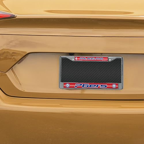 Vista 38 de NBA Bling Chrome License Plate Frame with Glitter Accent