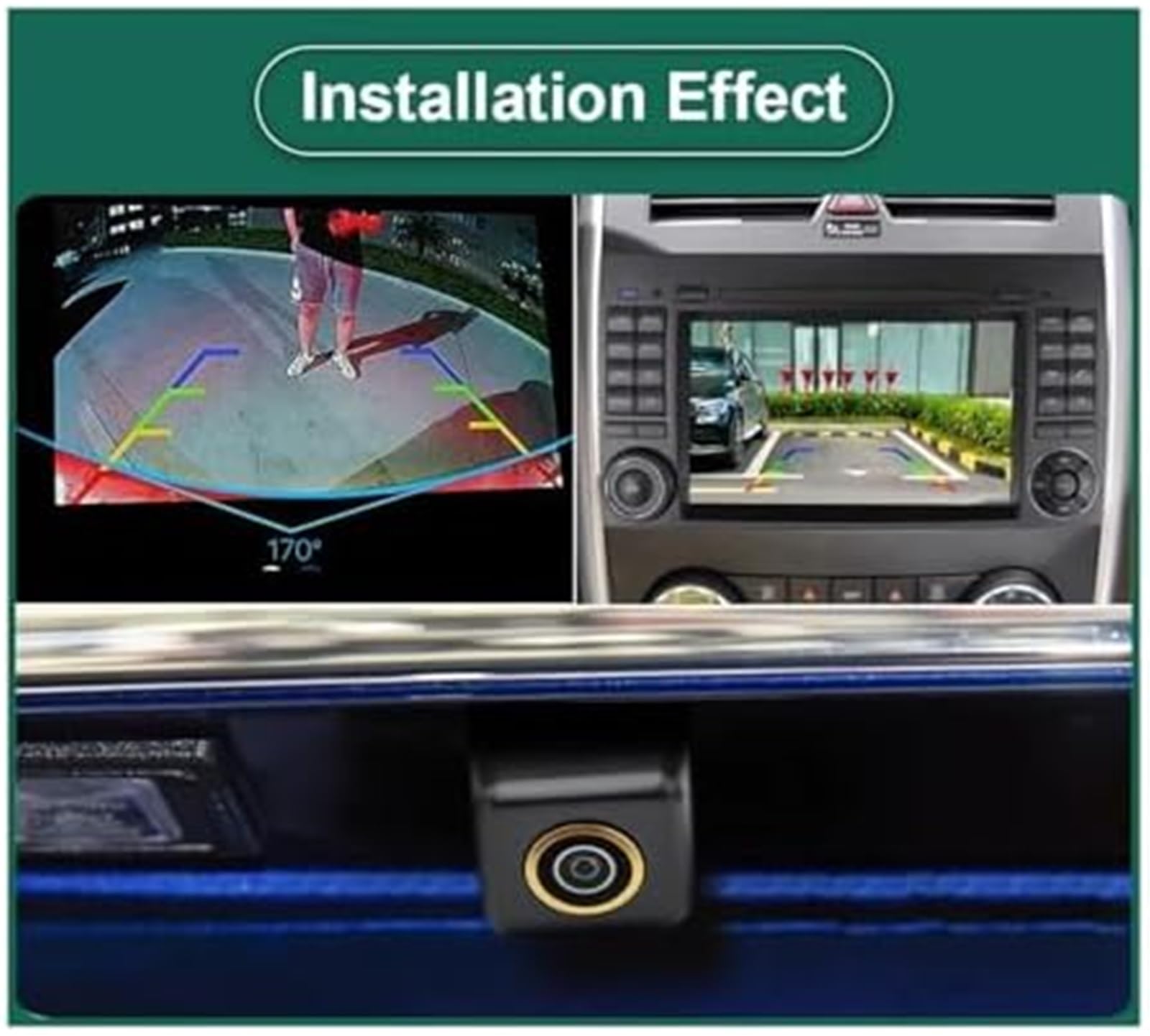 Tylna kamera pojazdu Kamera cofania, dla mercedes-benz-, dla W213 W221 S klasa Hd Ahd 1080P 1000Tvl(BLACK AHD1080P 175Degree)